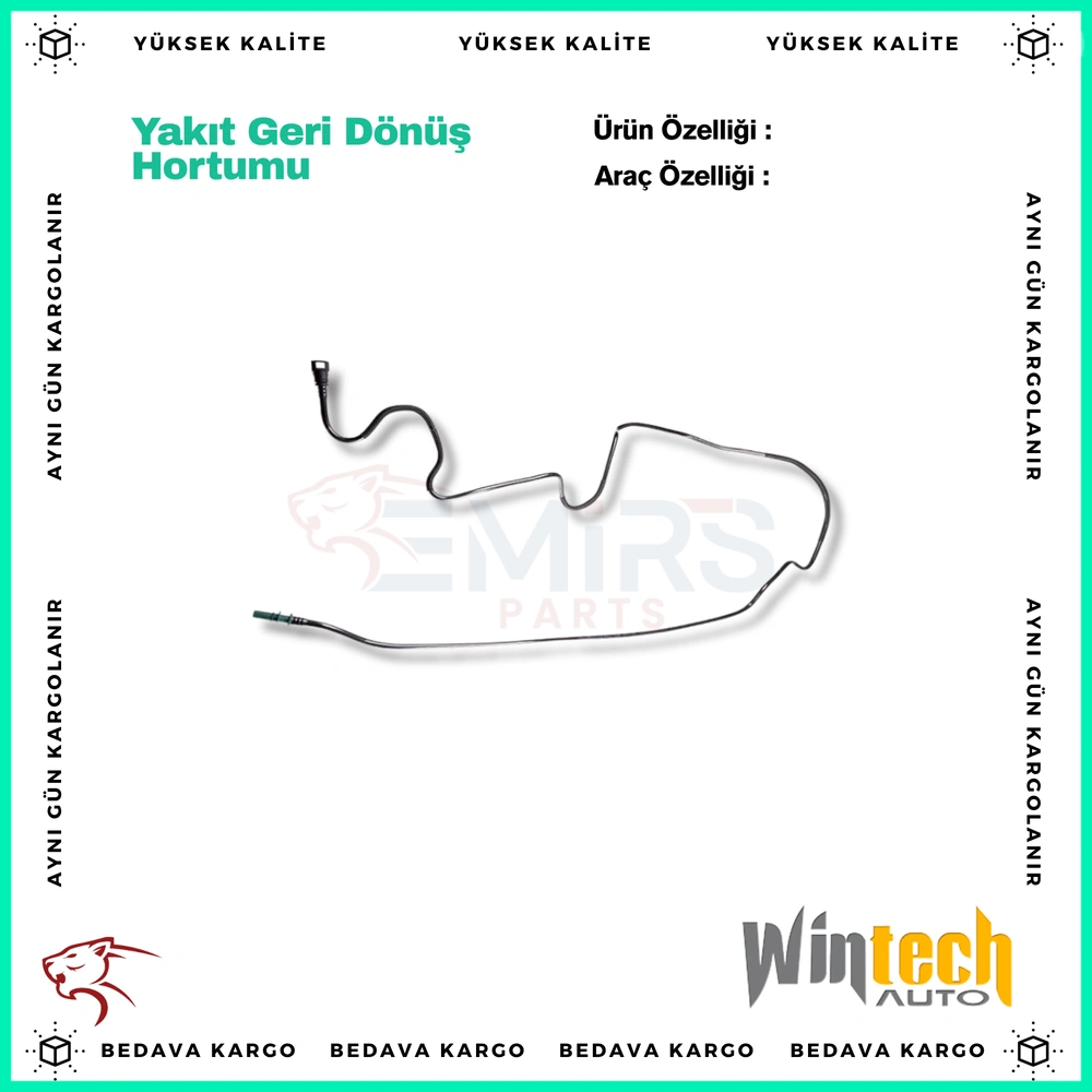 Yakit Geri Donus Hortumu Borusu Dacia Dokker Lodgy 1.5 K9K - 175060096R - Yedek Parça