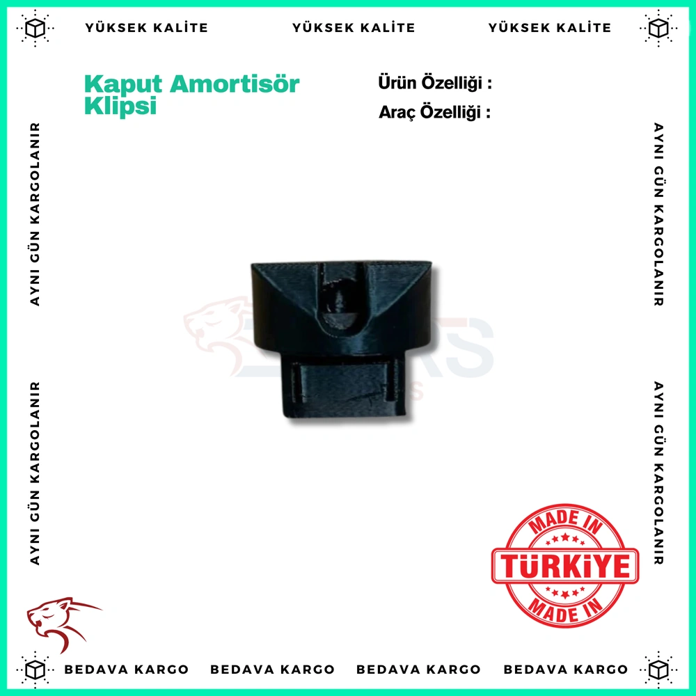 Kaput Amortisor Klipsi Renault Megane 3 - 654710003R - Yedek Parça