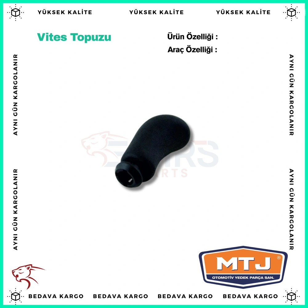 Vites Topuzu Siyah Renault Megane 2 Dacia Logan Clio - 8200079112 - Yedek Parça