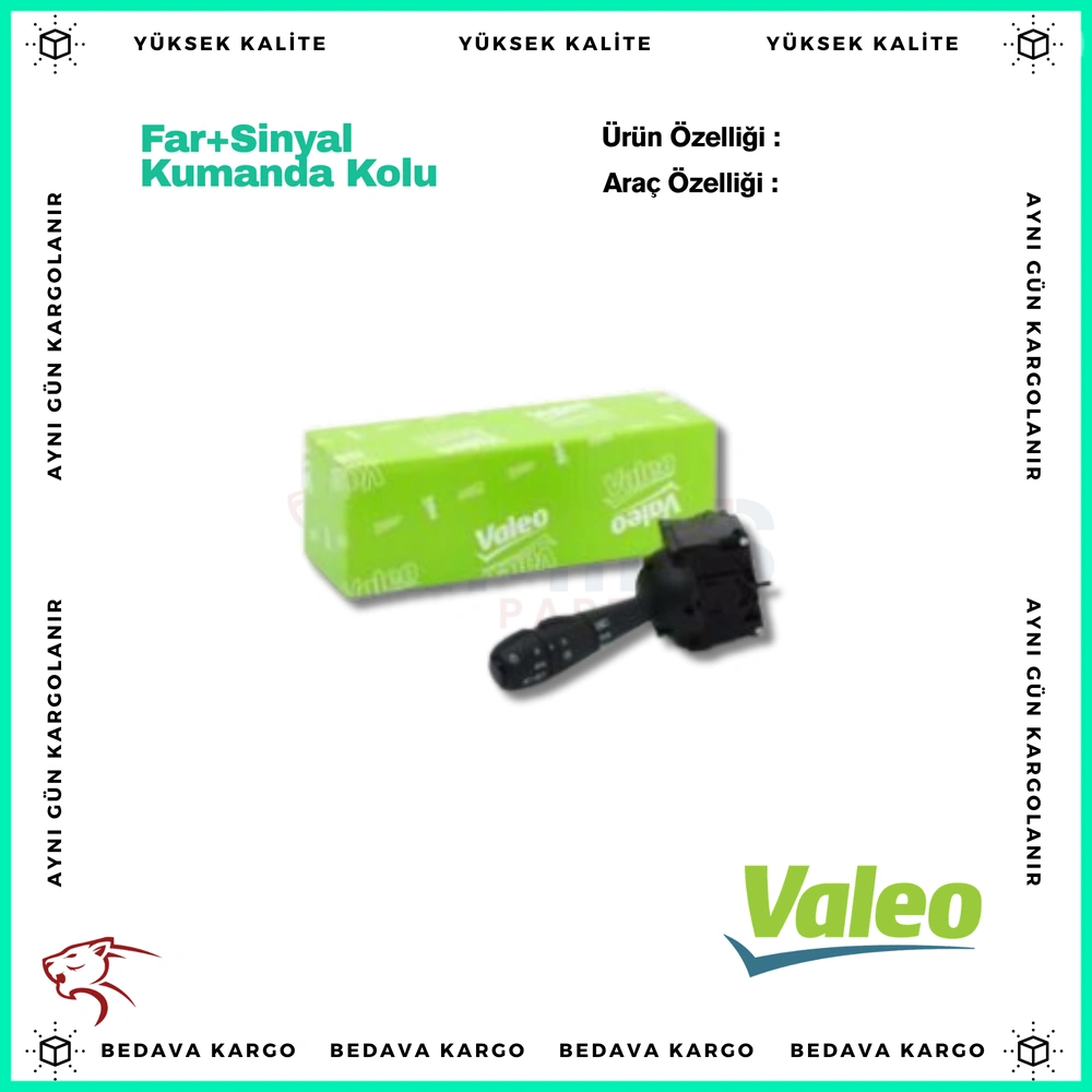 Far+sinyal Kumanda Kolu Renault Clio 4 Trafic 3 Dacia Logan 2 Sandero 2 Lodgy - 255405005R - Yedek Parça