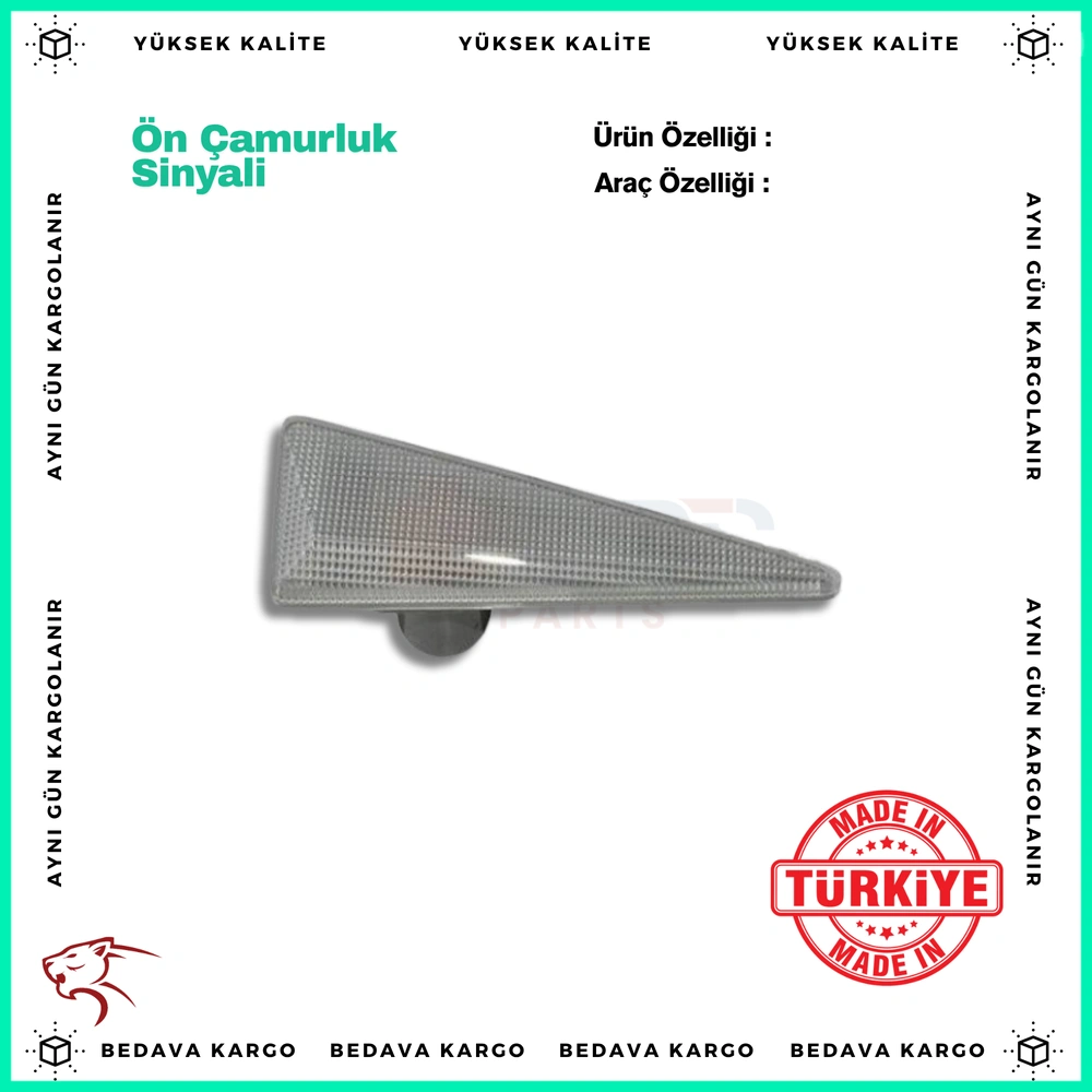 On Camurluk Sinyali Sol Renault Megane 2 - 8200301241 - Yedek Parça