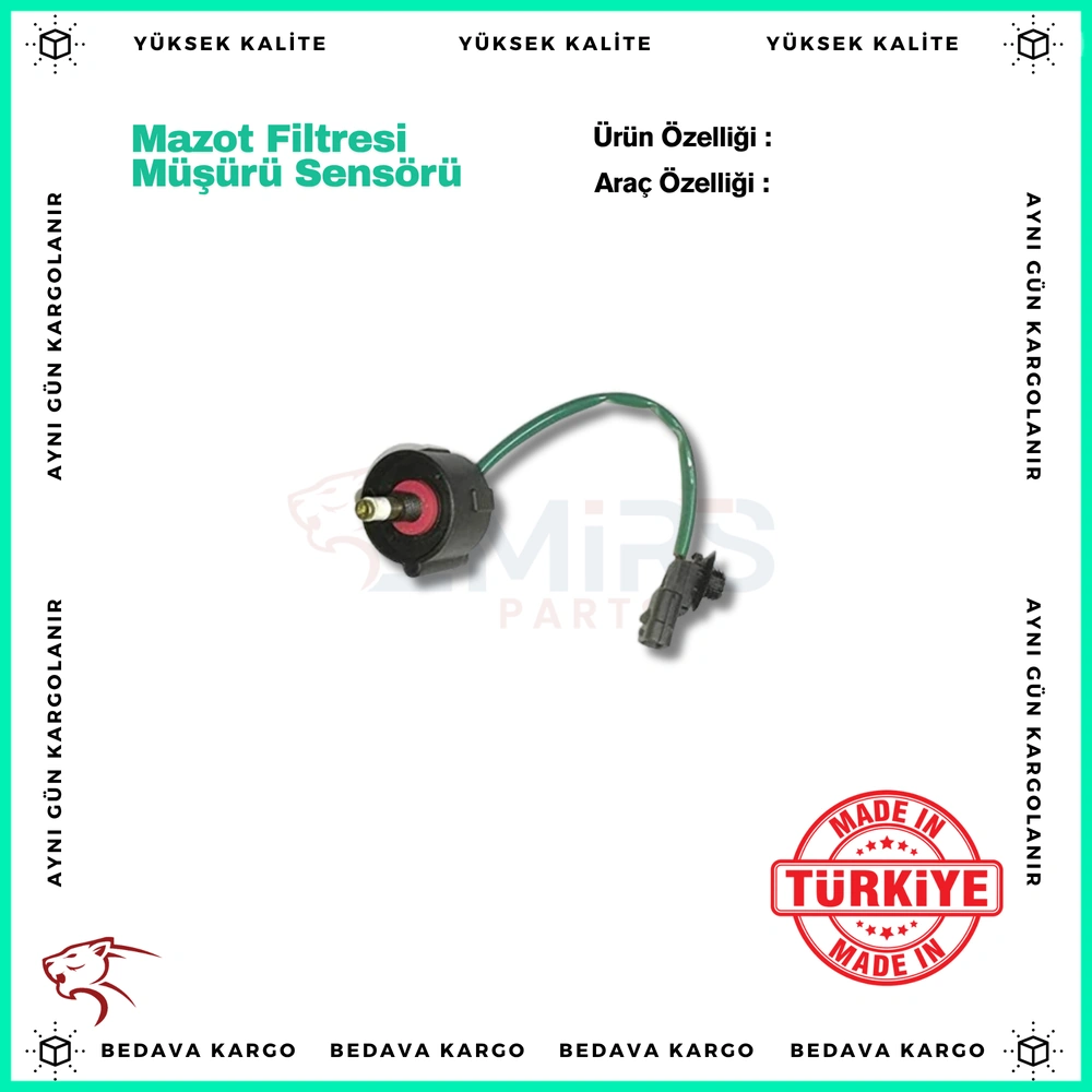 Mazot Filtresi Musuru Sensoru Renault Kangoo 3 08- Laguna - 7701068619 - Yedek Parça