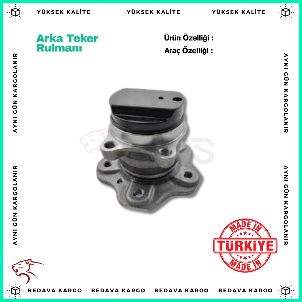 Arka Teker Rulmani Poryali Nissan Qashqai II (J11) 13> Renault Kadjar 15> 1.2TCe 1.3TCe 1.5dCi 1.6dCi - 432024EA0A - Yedek Parça