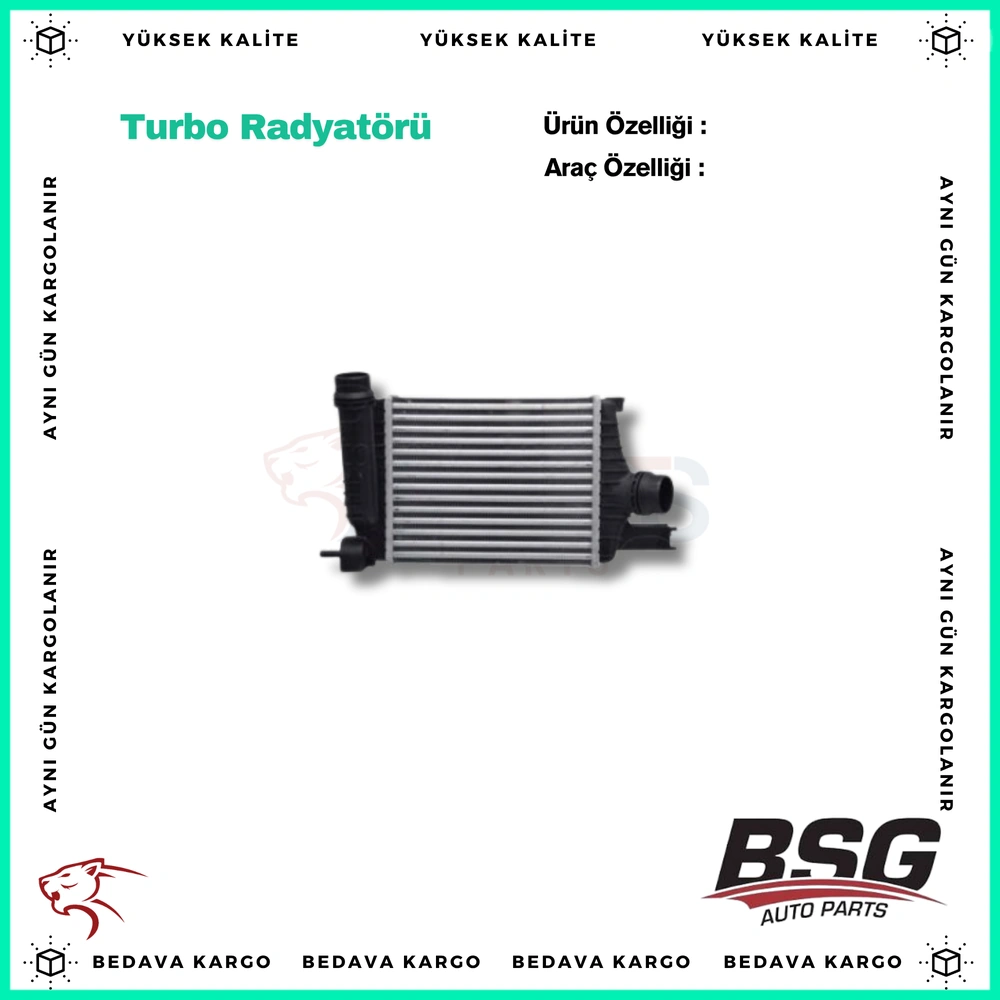 Turbo Radyatoru (Intercooler) Renault Symbol 3 1.5 DCI 2012- Clio 4 Dacia Duster 2 - 14461B680C - Yedek Parça