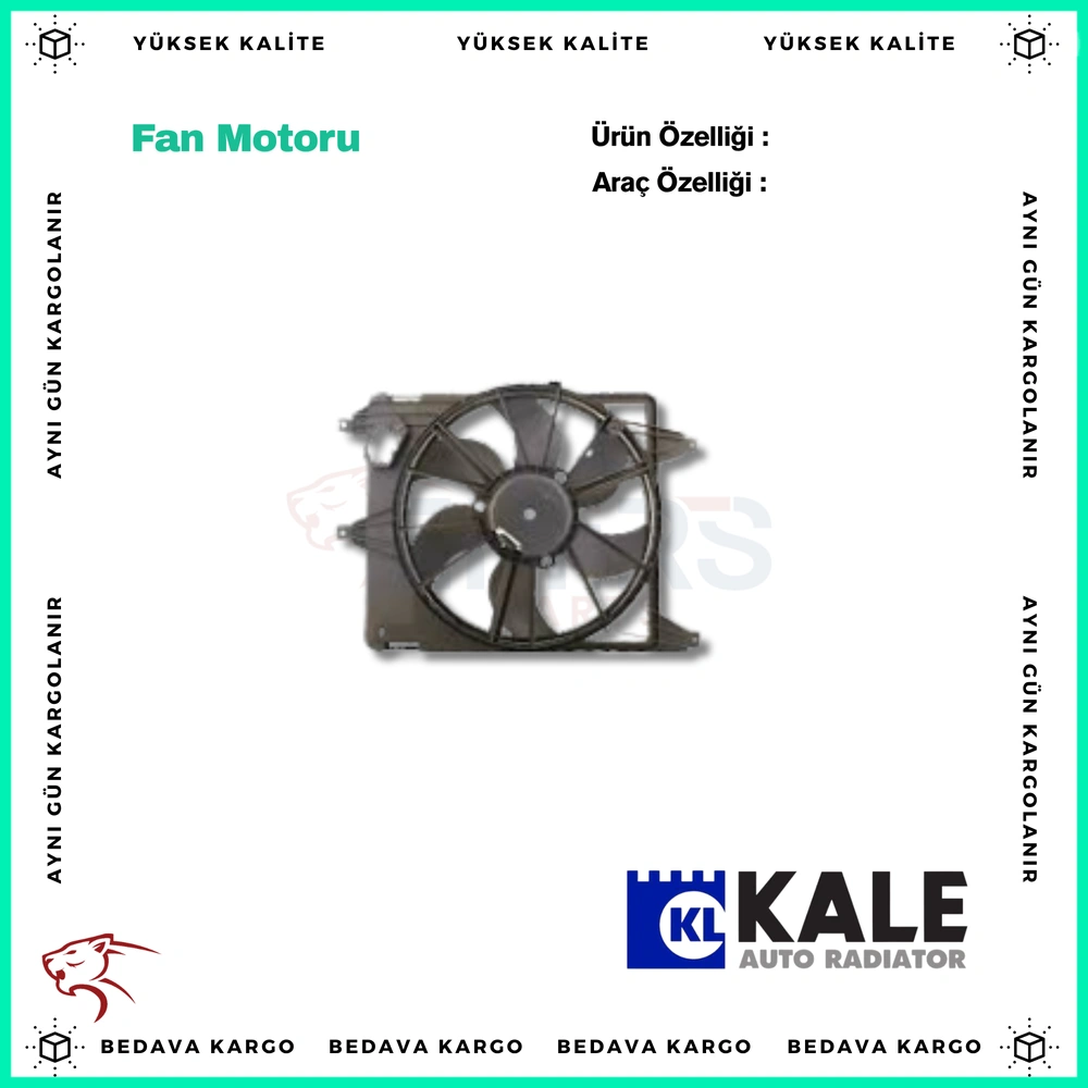 Fan Motoru Su Radyatoru Davlumbazli Tekli Fanli Renault Megane 2 1.5 DCI 2002-2008 - 7701057254 - Yedek Parça