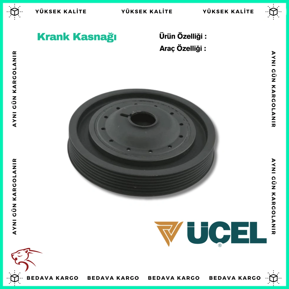 Krank Kasnagi Renault Megane 2 1.5 DCI 02-08 Clio 2 1.5 DCI 98-05 Kangoo 1.5 DCI 98-08 Captur 1.5 DCI 13- Dacia Duster 09-12 Dokker 12- Sandero 08-13 - 8200477938 - Yedek Parça