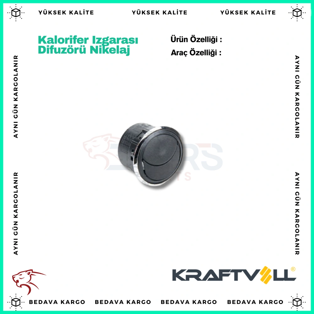Kalorifer Izgarasi Difuzoru Nikelaj Cerceveli Renault Master 3 Dacia Sandero 2 Duster Dokker Lodgy Logan - 687608041R - Yedek Parça