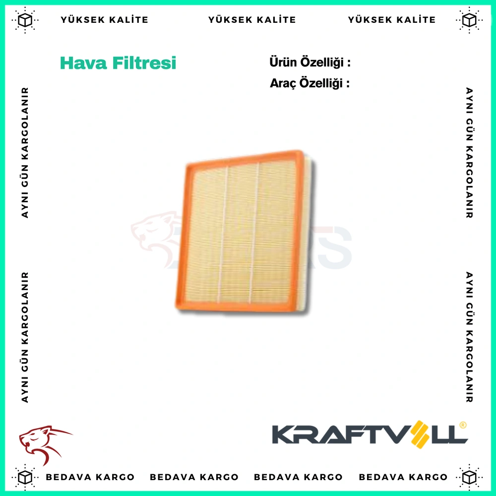 Hava Filtresi Renault Trafic Ii / Vivaro - 8200490109 - Yedek Parça