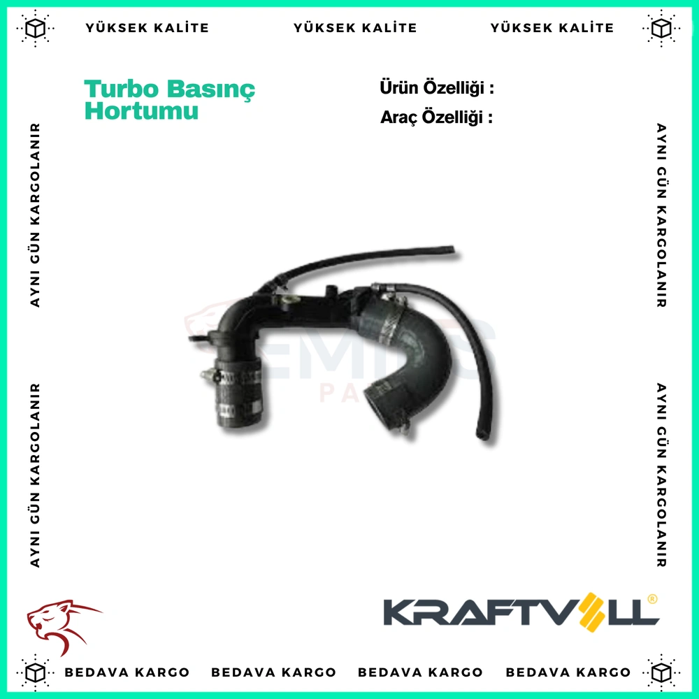 Turbo Basinc Hortumu K9k 1.5 Renault Kangoo Clio - 8200770644 - Yedek Parça