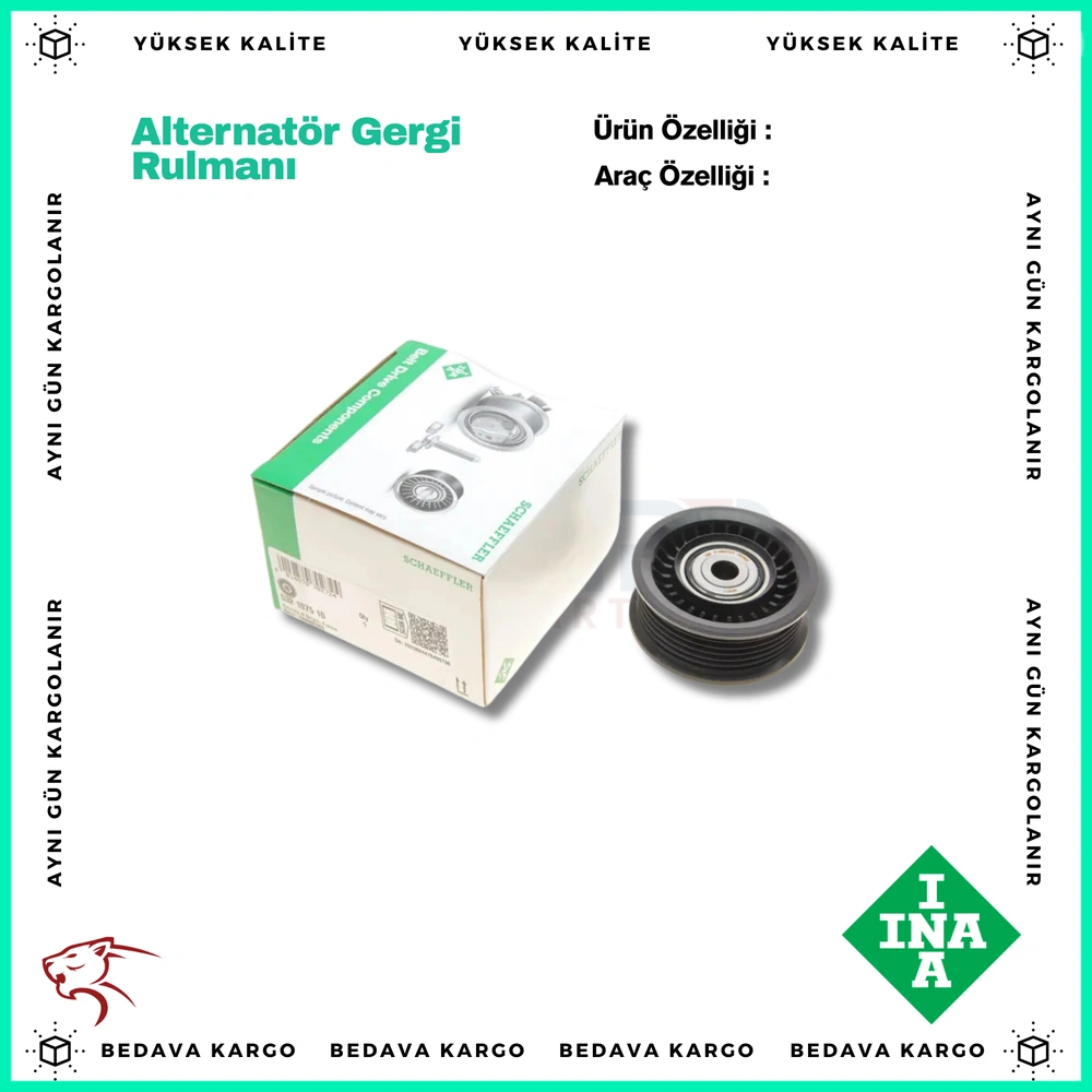 Alternator Gergi Rulmani Renault Megane 4 Talisman Kadjar 1.3 TCE H5h - 119233947R - Yedek Parça