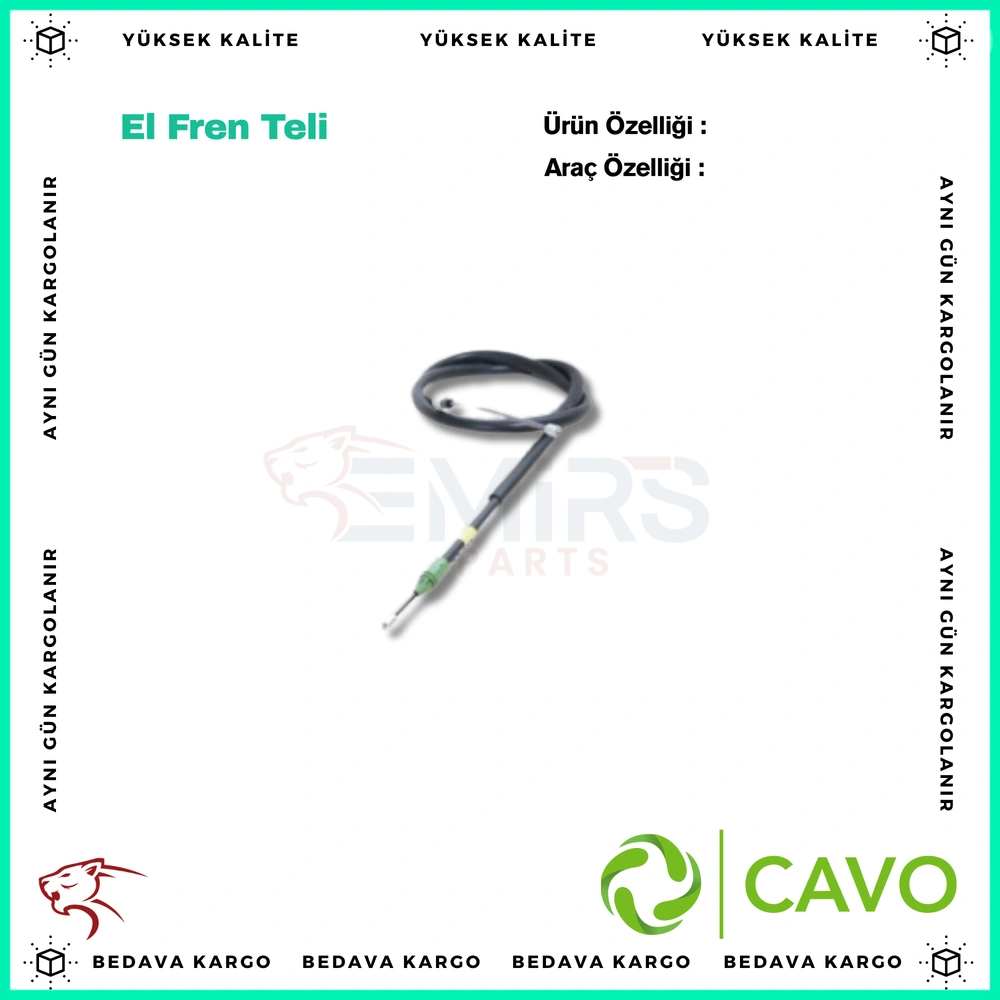 El Fren Teli R ( TRAFIC+VIVARO+PRIMASTAR=03-11 )( Renault+opel+nissan ) - 8200263821 - Yedek Parça