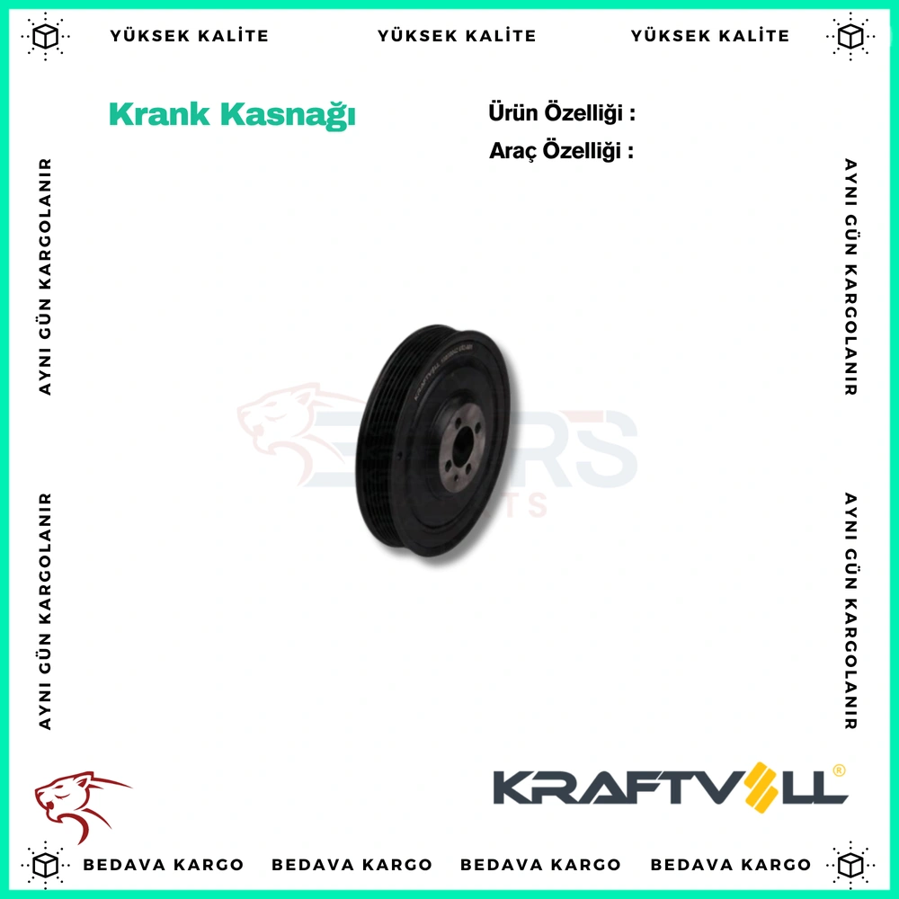 Krank Kasnagi FIAT 500L 12> Bravo I-II 00> Doblo 10> Freemont 11> Grande Punto 06> Linea 07> OPEL Astra H 06> Vectra C 04> 1.6D 1.9D 2.0D - 55196974 - Yedek Parça
