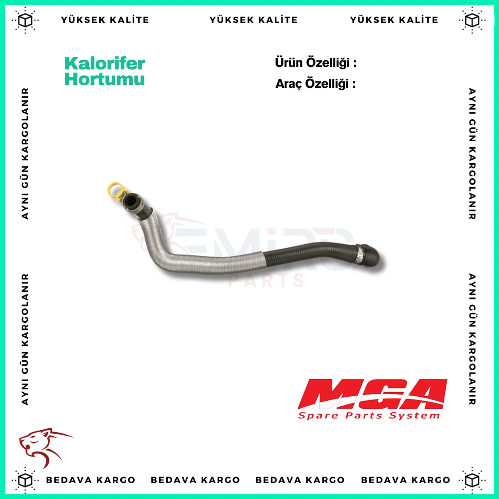 Kalorifer Hortumu Ford Connect 1.8 TDCI 02-13 - 7T169Y439AD - Yedek Parça