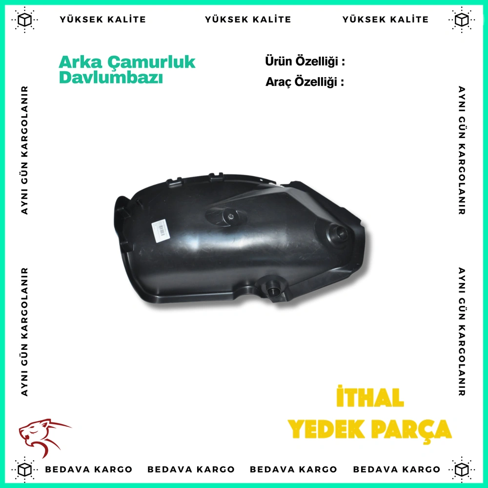 Arka Camurluk Davlumbazi Sol Dacia Lodgy Dokker 12- - 767491755R - Yedek Parça