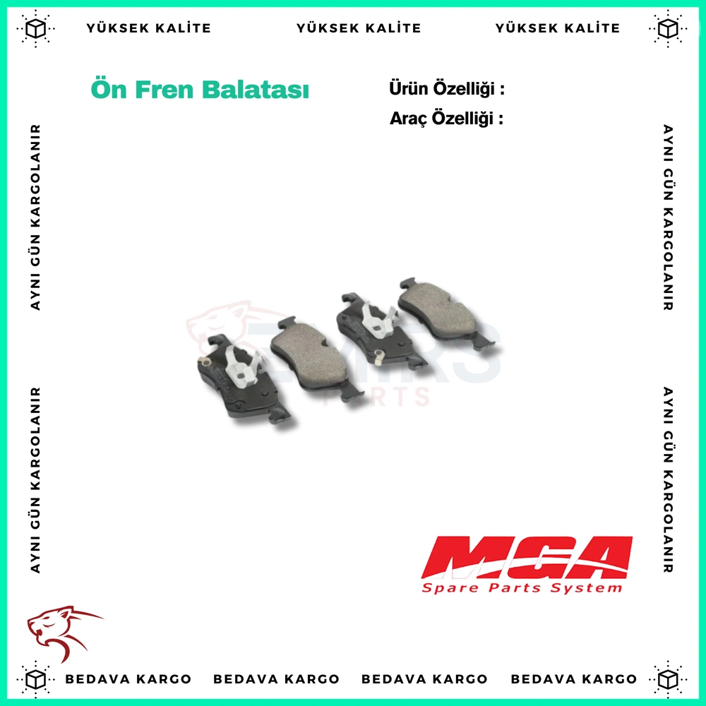 On Fren Balatasi Renault Kangoo 4 Austral Duster 3 Nissan Qashqai J12 22- - 410600425R - Yedek Parça