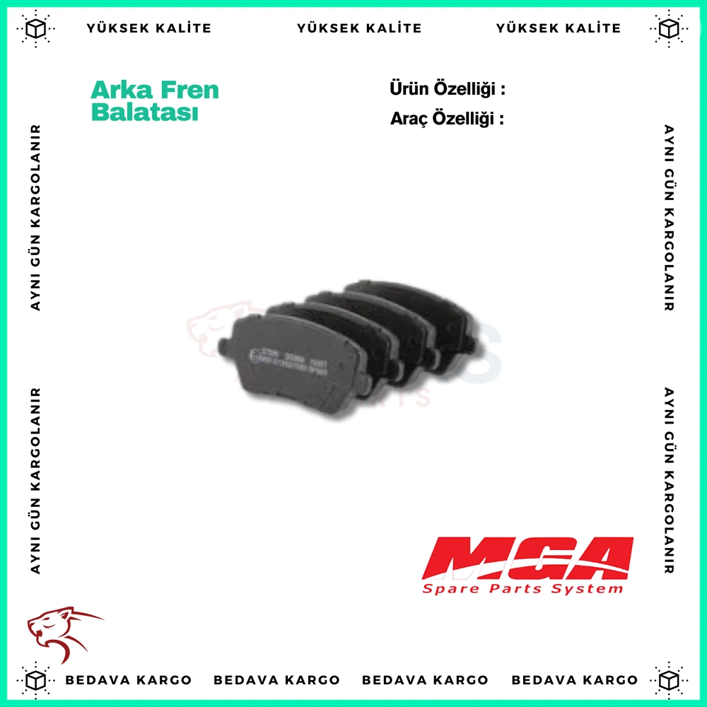 Arka Fren Balatasi Renault Austral Nissan Qahqai J12 - 440607734R - Yedek Parça