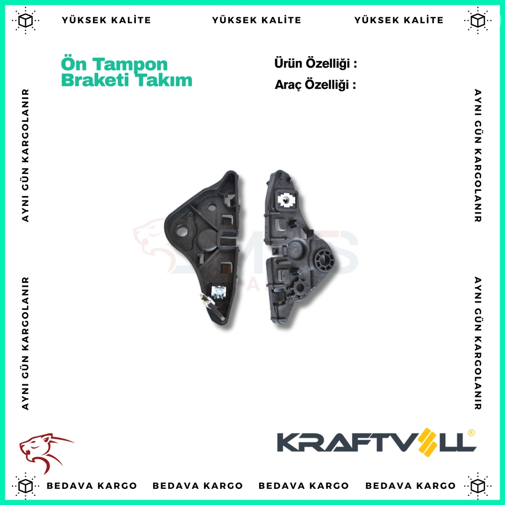 On Tampon Braketi Takim Renault Fluence 09- - 622217286R - Yedek Parça