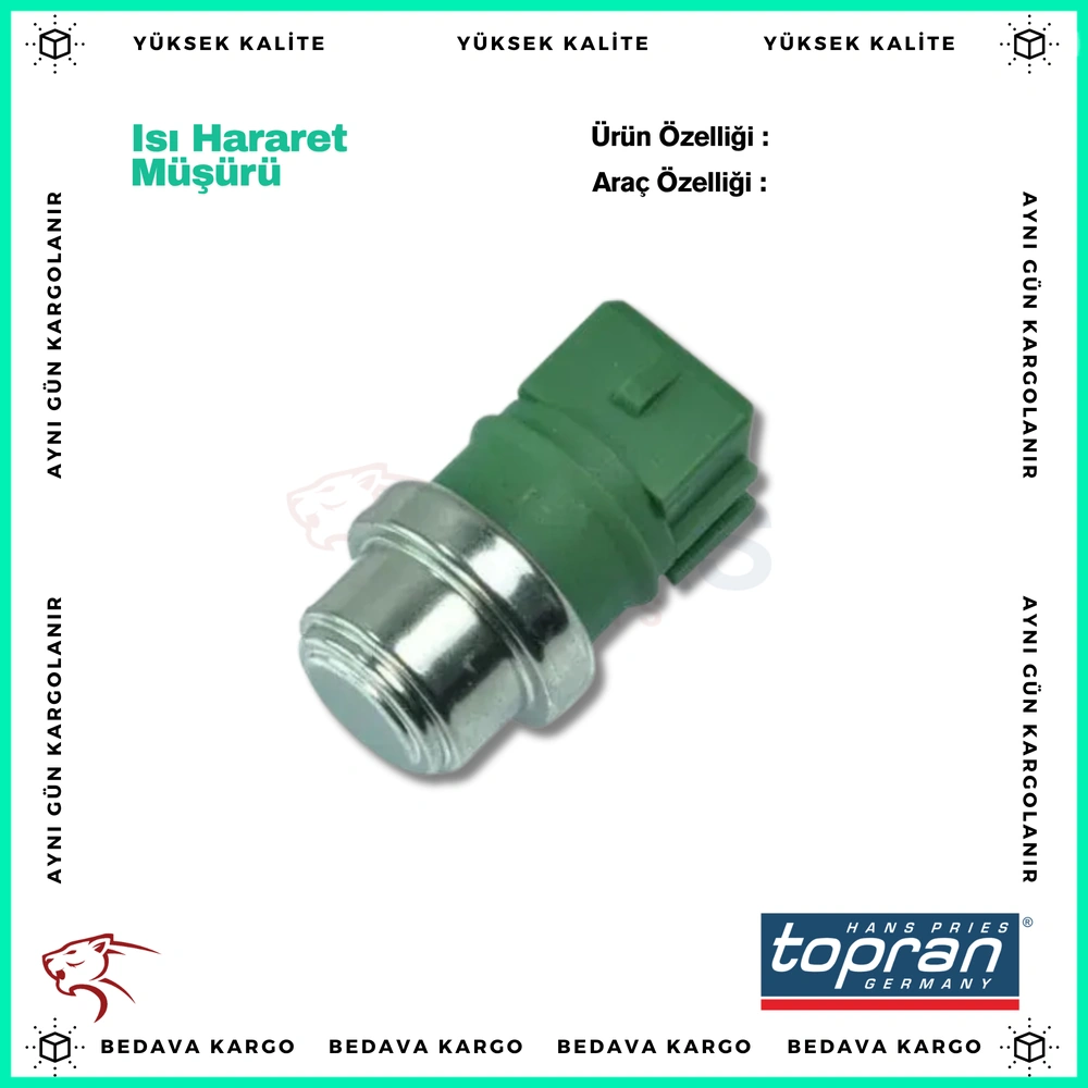 Isi Hararet Musuru Renault Clio 2 Kangoo Laguna Megane Trafic (Yesil 3 Fis) - 7700829427 - Yedek Parça