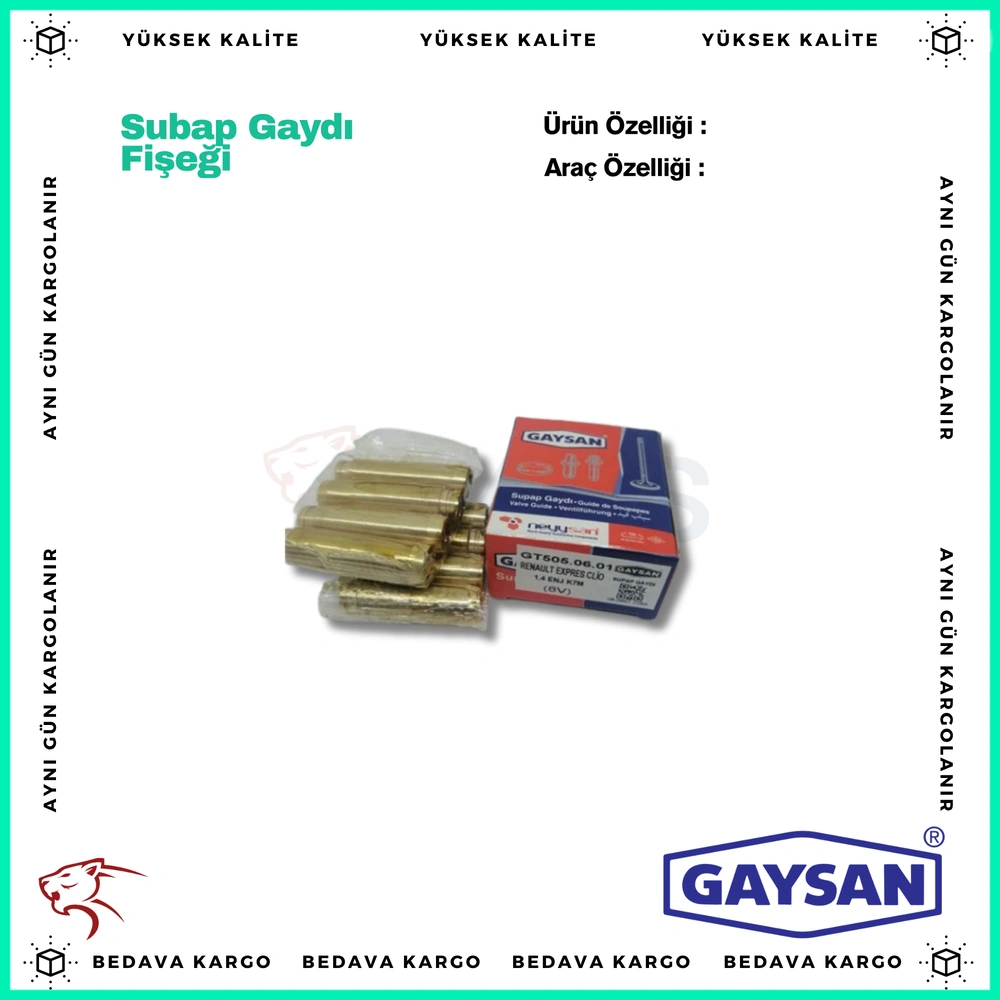 Subap Gaydi Fisegi Takim Renault Megane Clio Symbol 1.4 1.6 R19 1.4i Dacia Solenza 8V K7M K7J - 7701471954 - Yedek Parça