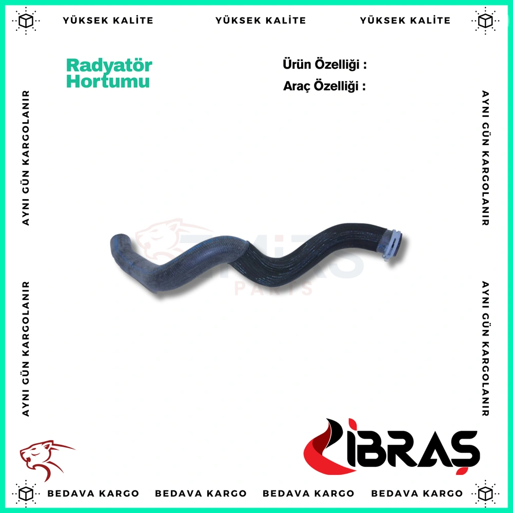 Hortum Radyator Ust Renault Megane 3 Fluence 1.5 DCI 85- 105HP - 215010021R - Yedek Parça