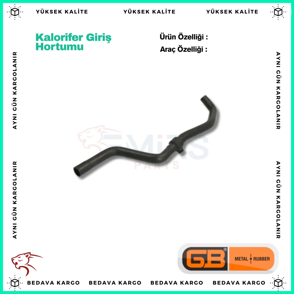 Kalorifer Giris Hortumu Dacia Logan 1.4 1.6 K7j K7m - 6001547051 - Yedek Parça