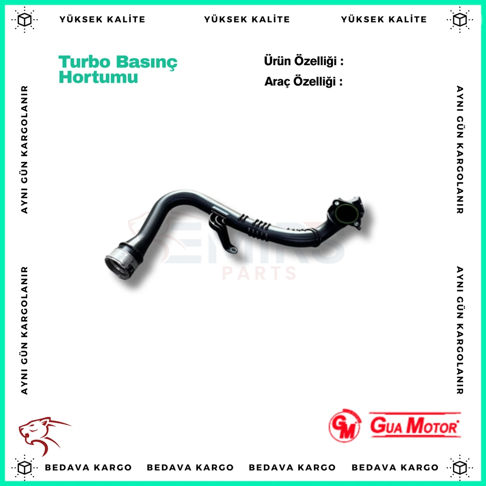 Turbo Basinc Hortumu Renault Megane 4 1.3 TCE H5h - 144600635R - Yedek Parça