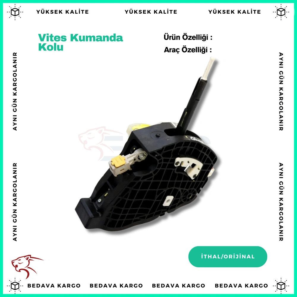 Vites Kumanda Kutusu Kollu Teli Renault Captur - 349016PC1A - Yedek Parça