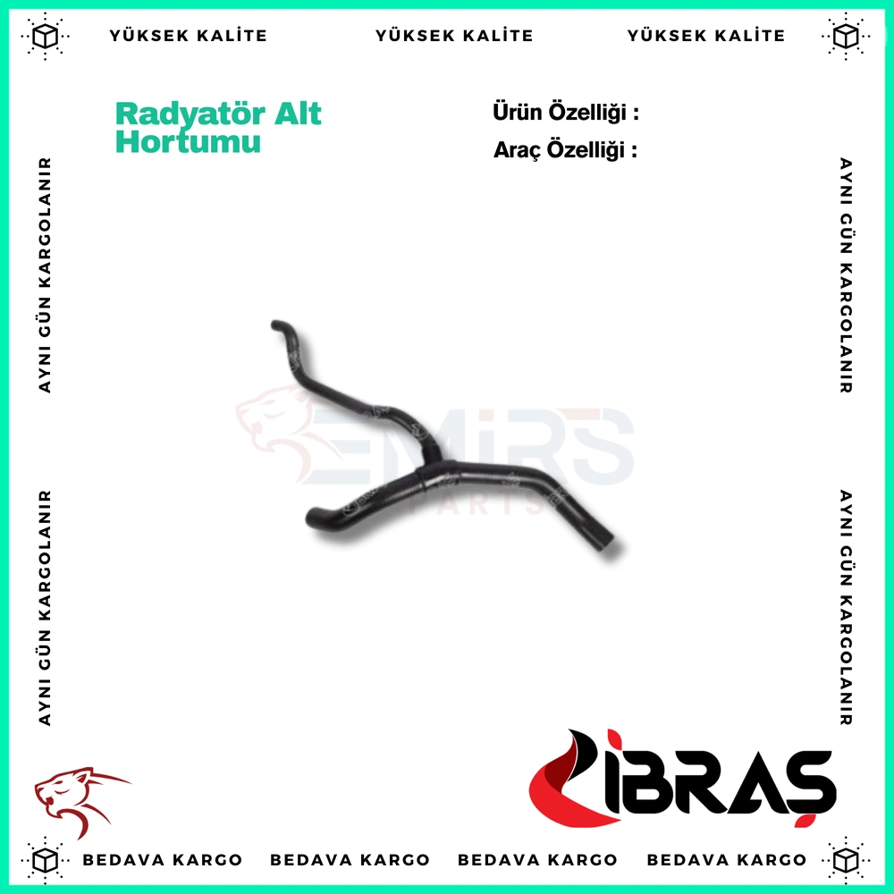 Hortum Radyator Alt Renault CLIO II 1.4-1.6 16V - 8200024001 - Yedek Parça