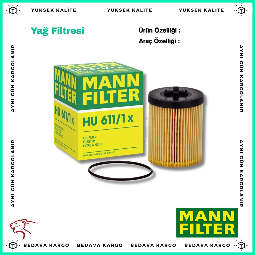 Yag Filtresi Opel Astra G 1.8 16V-OMEGA B 2.5 V6-3.0 V6-3.2 V6-VECTRA B 1.8i 16V-2.5i V6-2.6i V6-VECTRA C - 9192426 - Yedek Parça