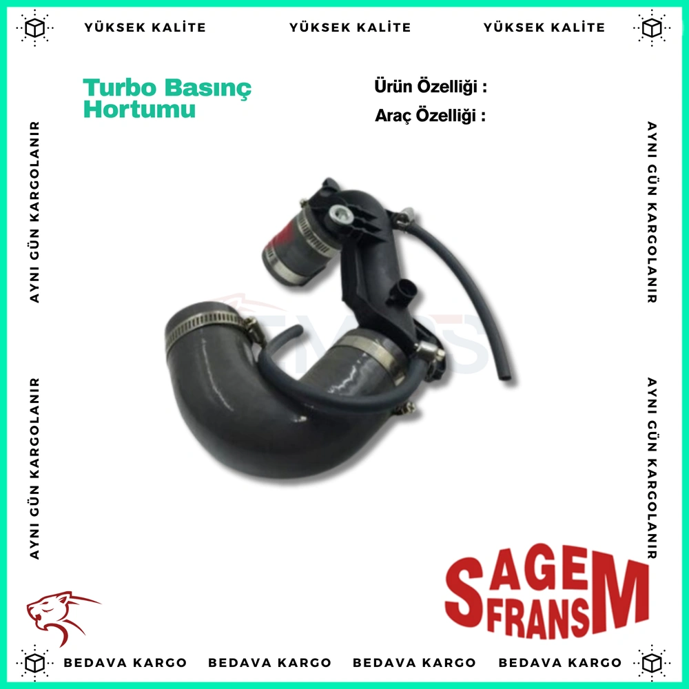 Turbo Basinc Hortumu K9k 1.5 Renault Kangoo Clio - 8200770644 - Yedek Parça