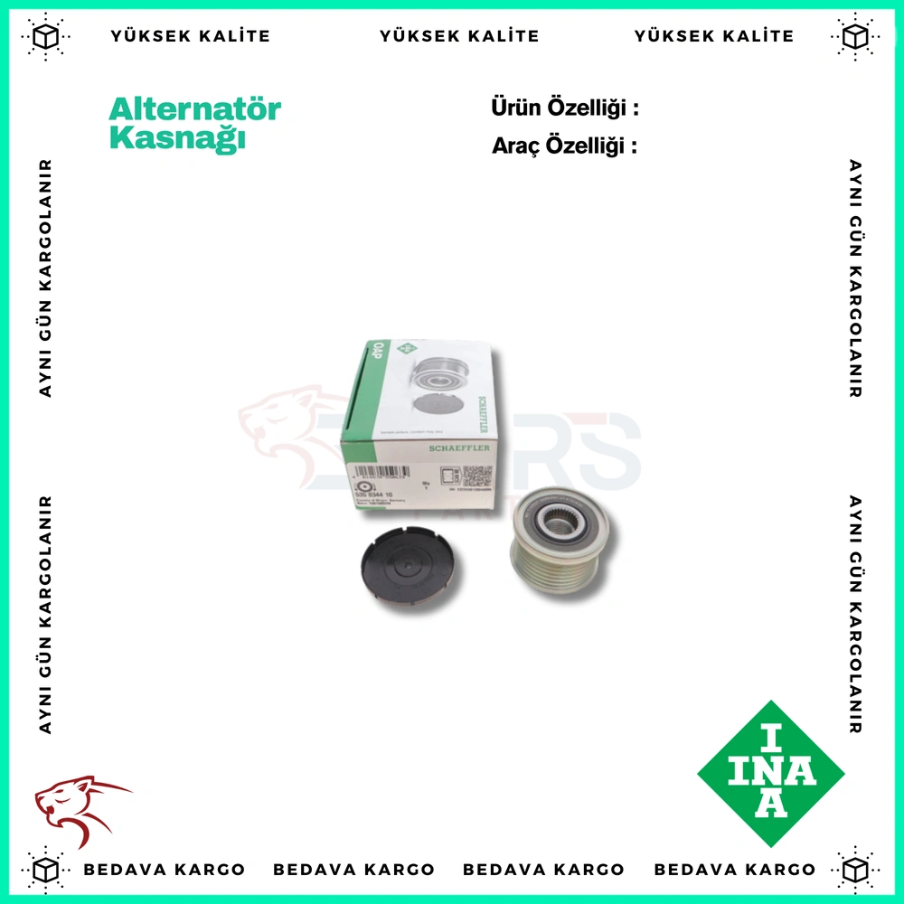 Alternator Kasnagi Renault Clio Megane 4 Talisman Dacia Duster 2 1.3 TCE H5h - 231004436R - Yedek Parça