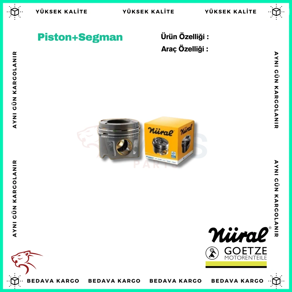 Piston+segman 050 Renault M9r Trafic Ii-Lgn Ii-Mgn Ii-Scenic Ii-Primastar-Vivaro 2.0 DCI 06=> - 8771970050 - Yedek Parça