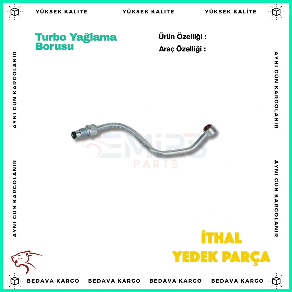 Turbo Yaglama Borusu Rekoru Renault Clio Symbol Megane 3 Fluence Daica Sandero 1.5 DCI - 151927553R - Yedek Parça