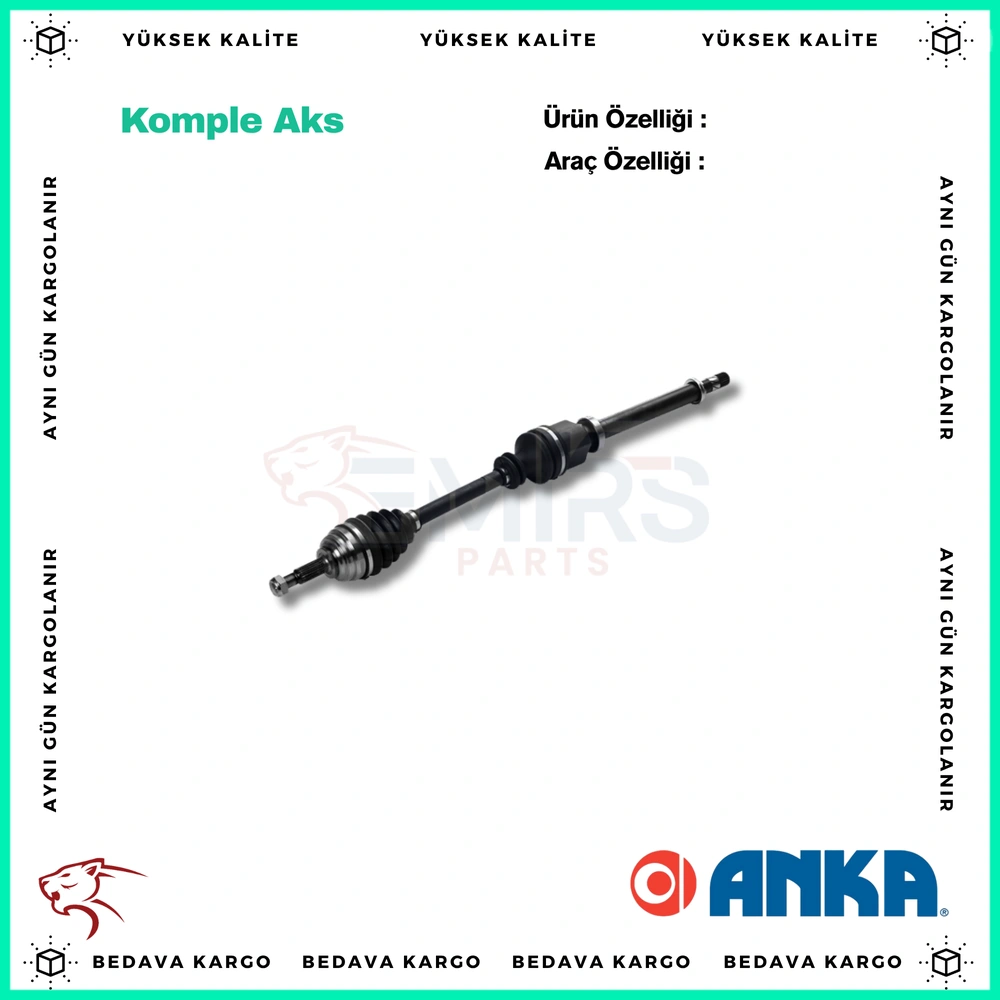 Komple Aks Sag On Renault Megane 2 1.4i 1.6i 16v 1.5 DCI 02-08 / Kangoo 1.5 DCI 08- - 8200167536 - Yedek Parça