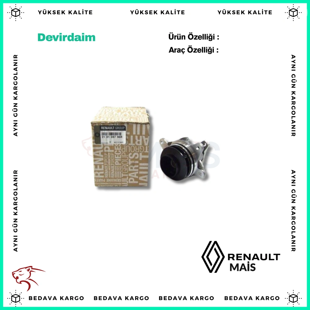 Devirdaim Renault Kadjar 1.6 DCI 15- Talisman 16- Trafic 15- - A6262000007 - Yedek Parça